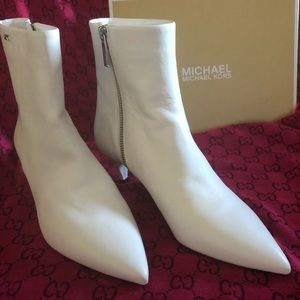 Michael Kors White Booties. Size 6. Never Worn Outside